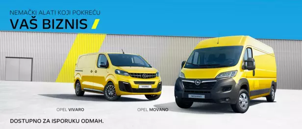 Opel komercijalna vozila stvorena za vaš biznis
